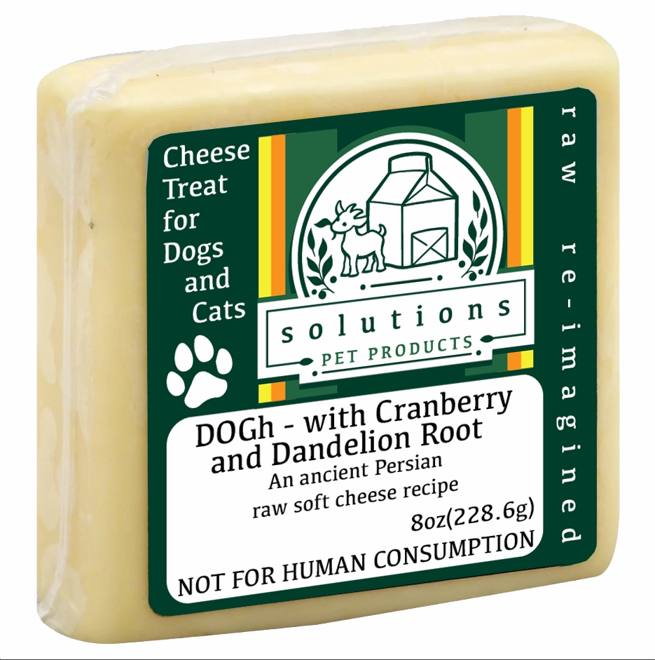 Solutions Frozen Functional Treats - DOGh Raw Soft Goat Milk Cheese with Dandelion & Cranberry 8oz