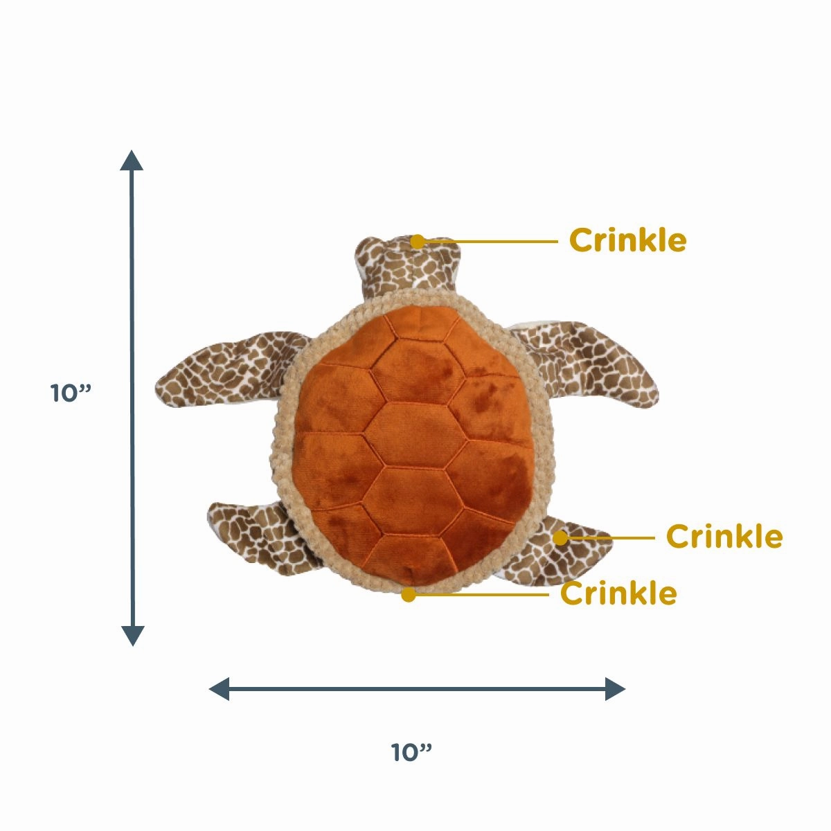 Squeaky Plush Dog Toy: Animated Sea Turtle