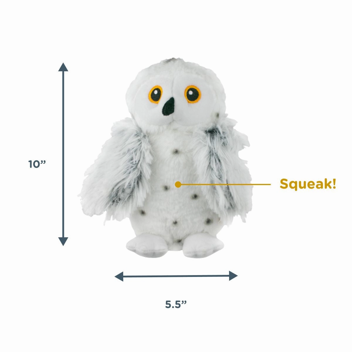Squeaky Plush Dog Toy: Animated Snow Owl