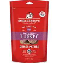 Stella & Chewy's Freeze-Dried Raw Dog Food Dinner Patties Tantalizing Turkey