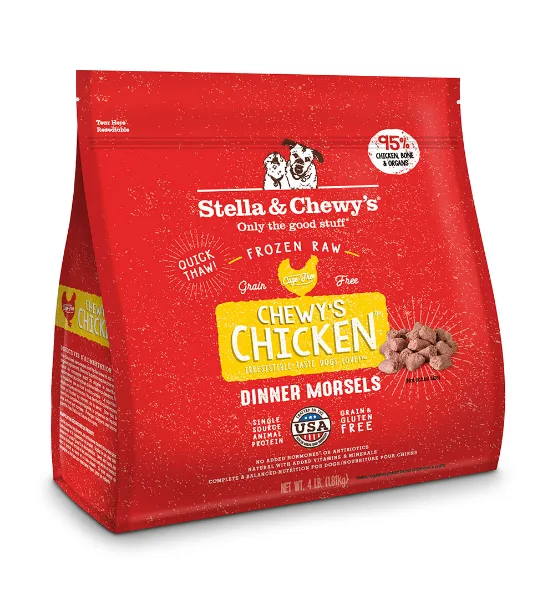 Stella & Chewy's Raw Frozen Chewy's Chicken Morsels 4lbs.