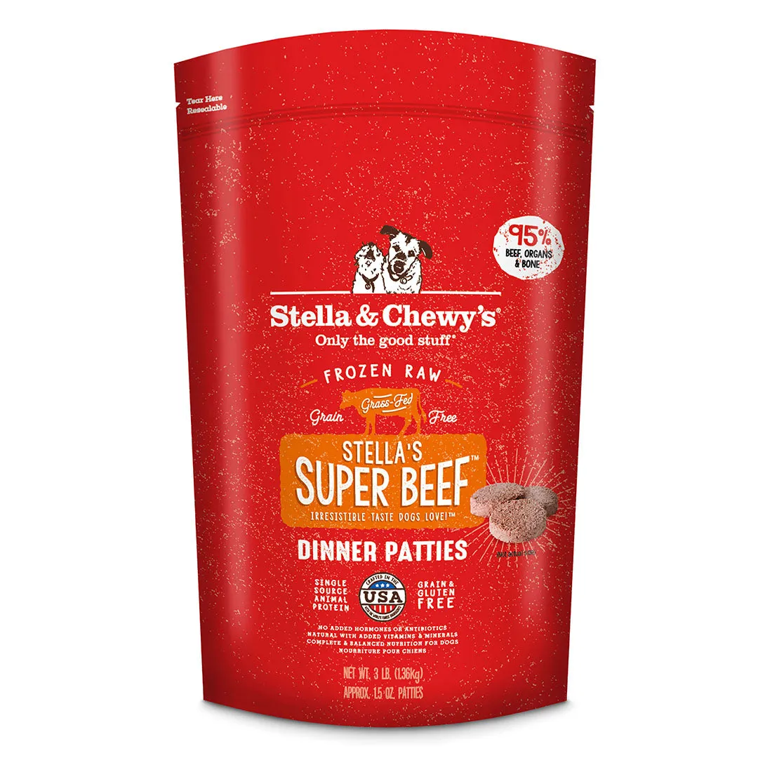 Stella & Chewy's Raw Frozen Stella's Super Beef Dinner Patties