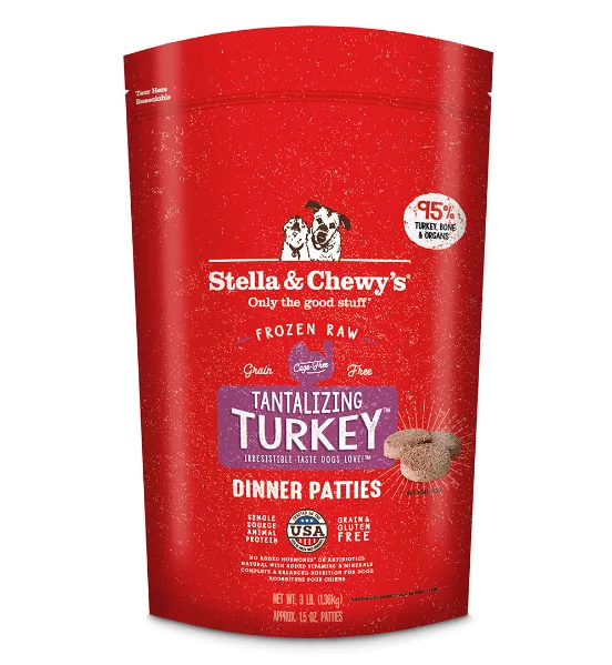 Stella & Chewy's Raw Frozen Tantalizing Turkey Dinner Patties
