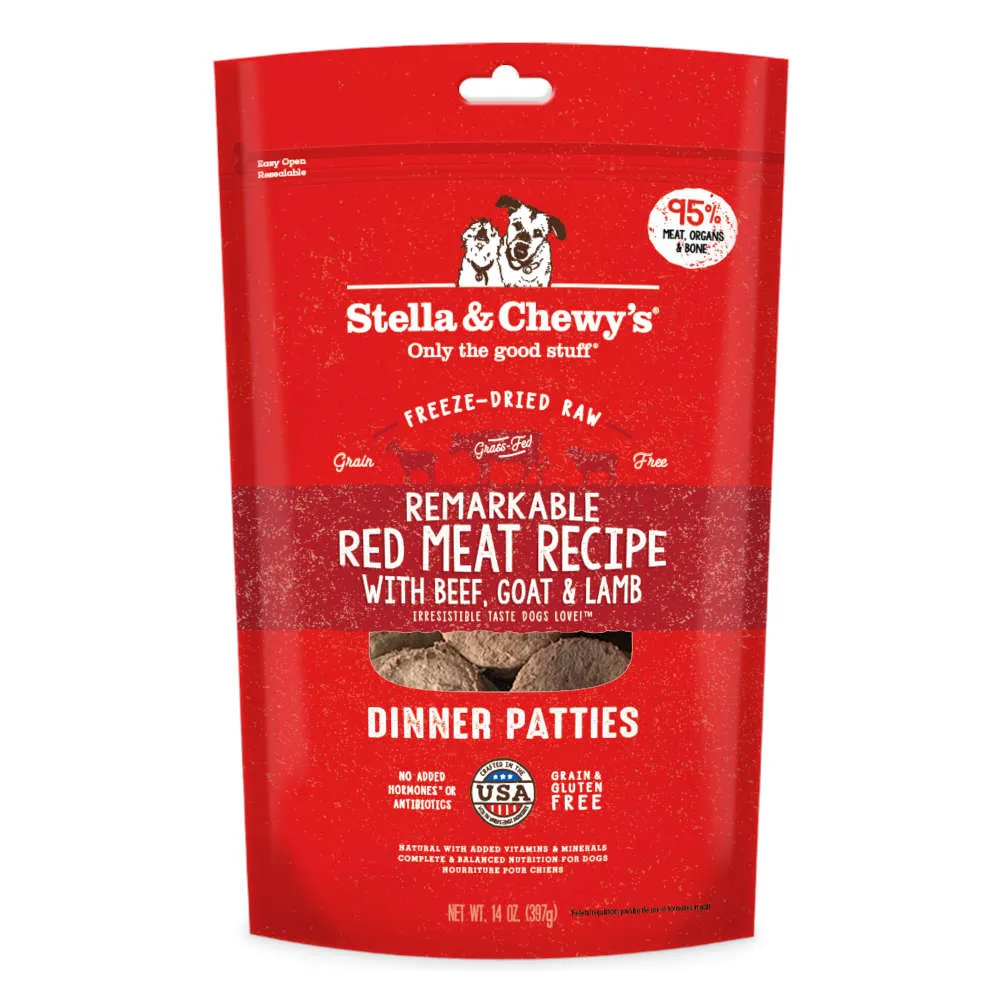 Stella & Chewys Remarkable Red Meat Dinner Patties Grain-Free Freeze-Dried Raw Dog Food