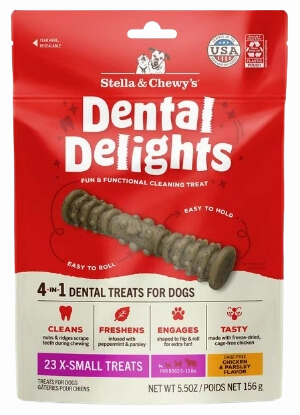 Stella & Chewy's Dental Delights Dog Treats - XS (5-15 lbs) - 23ct / 5.5oz bag