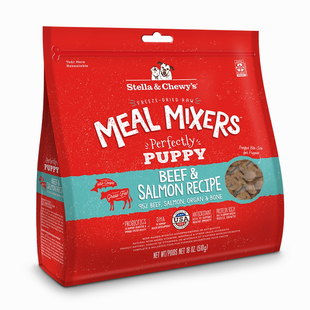 Stella & Chewy's Dog Freeze-Dried Meal Mixers Perfectly Puppy - Beef & Salmon 18oz