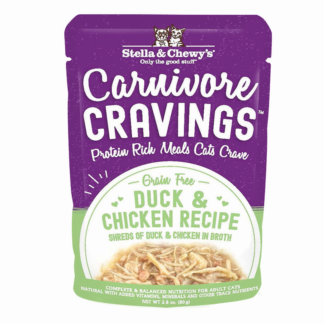 Stella & Chewy's Wet Cat Food Carnivore Cravings Duck & Chicken Recipe 2.8oz Pouch Single