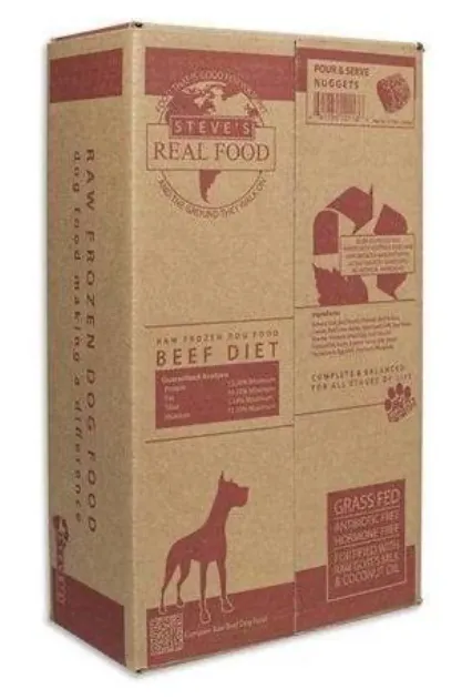 Steves Real Food Beef Diet PREY Patties (No Produce) 20 lb