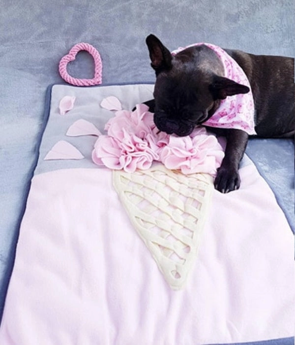 Strawberry Ice Cream Cone Snuffle Mat