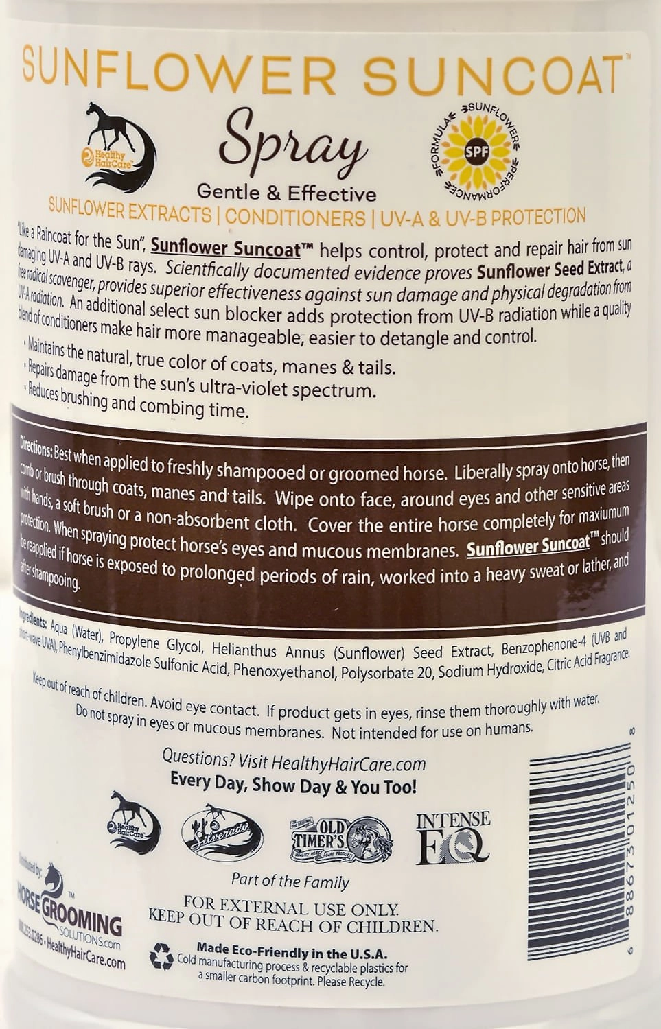 Sunflower Suncoat SPF Spray for Horses, 32 oz