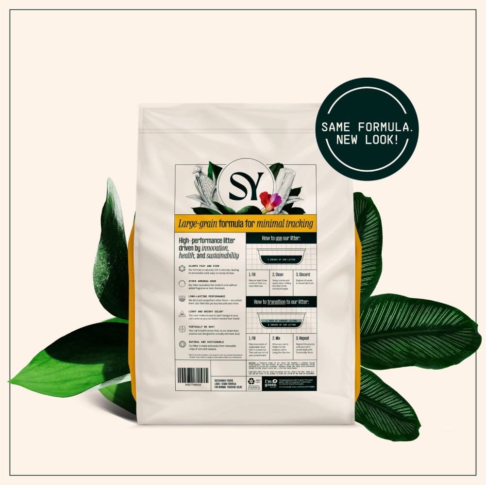 Sustainably Yours Multi Cat Unscented Large Grains Cat Litter