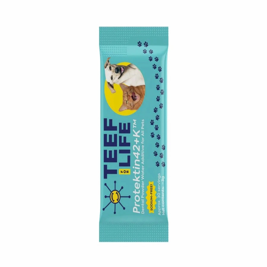 Teef! Protektin42 K Prebiotic Dental Powder Water Additive For Cats & Dogs Refill 3g