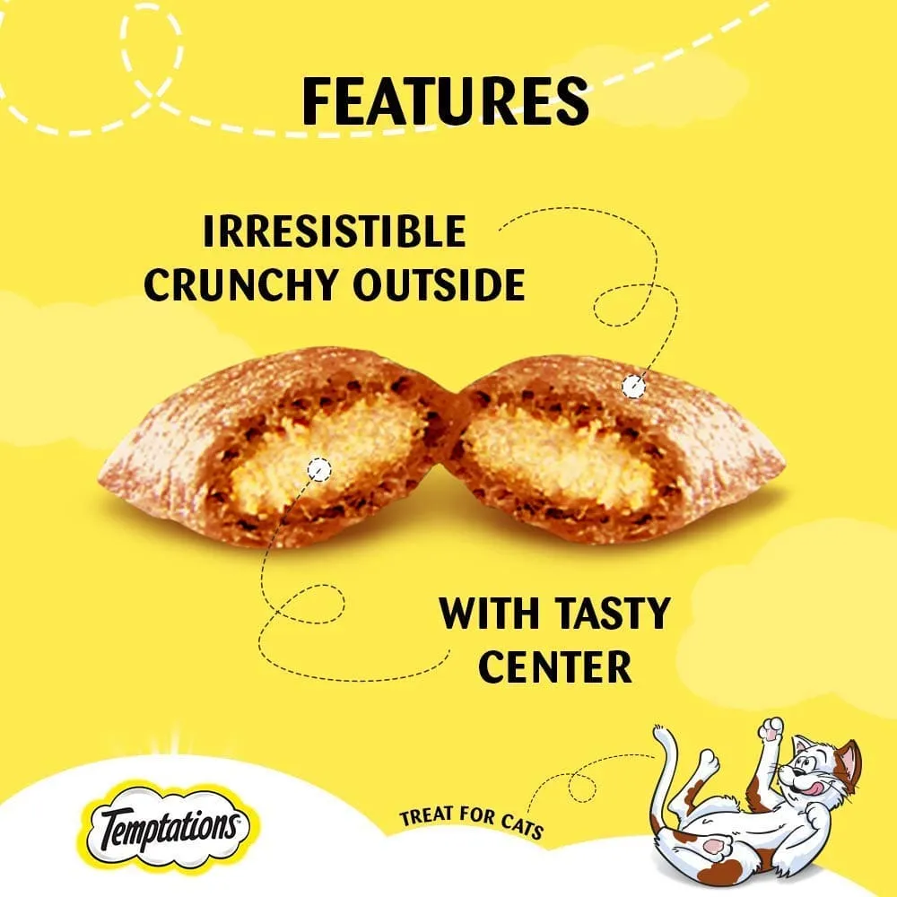 Temptations Savoury Salmon, Tasty Chicken and Tempting Tuna Flavour Cat Treats Combo