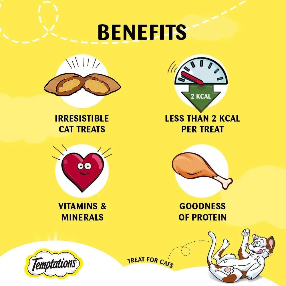 Temptations Tempting Tuna and Savoury Salmon Flavor Cat Treats Combo