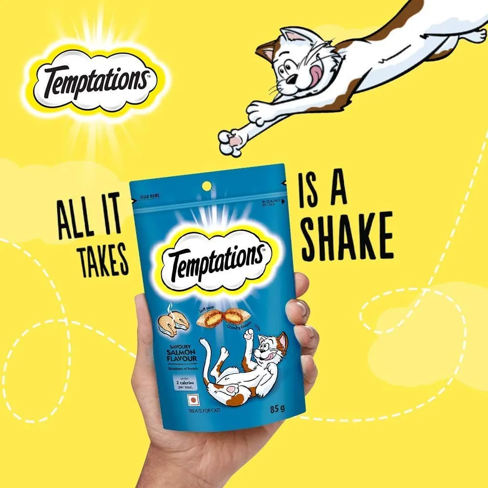Temptations Tempting Tuna and Savoury Salmon Flavor Cat Treats Combo