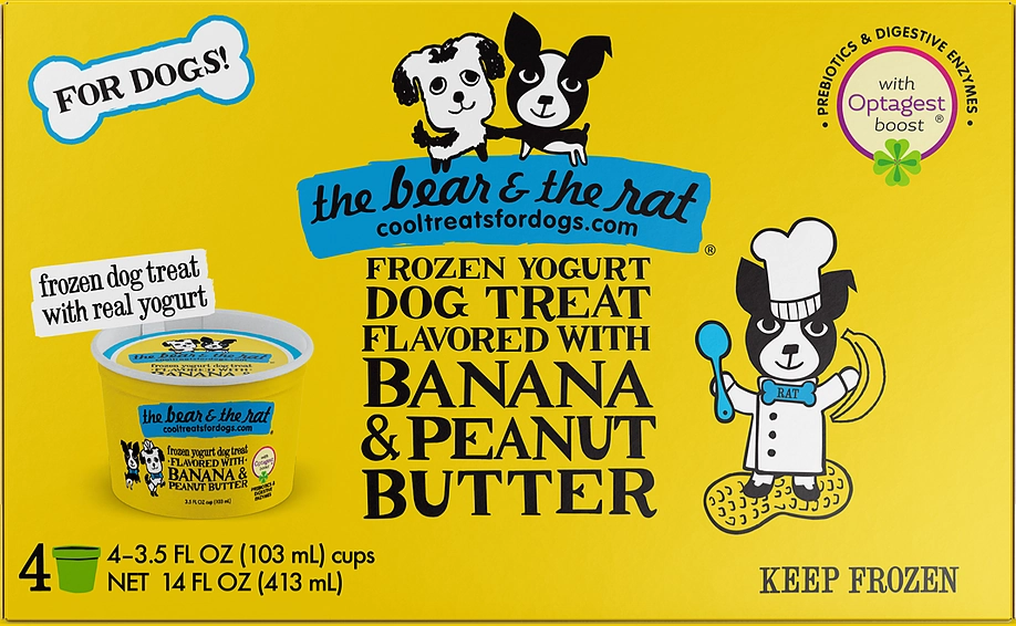 The Bear & The Rat 3.5oz Banana PB Frozen Yogurt Cup 4 PACK