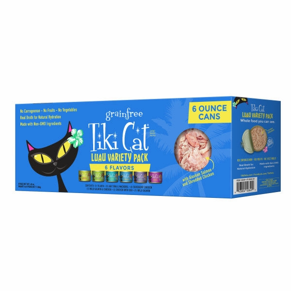 Tiki Cat Wet Cat Food Luau Variety Pack 6oz Cans 8 Pack