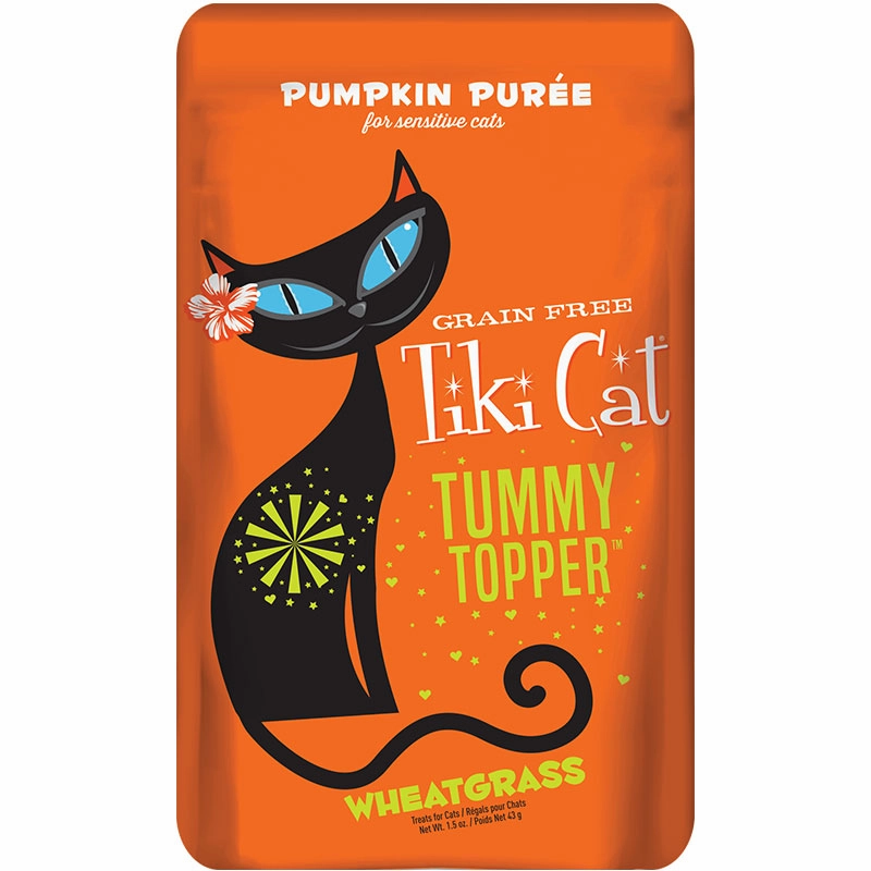 Tiki Cat Wet Cat Food Tummy Topper Pumpkin & Wheatgrass 1.5oz Pouch Single