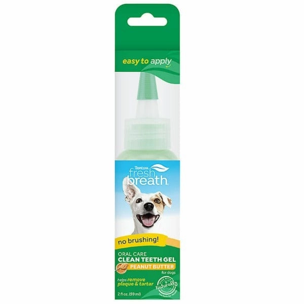 Tropiclean Fresh Breath Clean Teeth Oral Care Gel for Dogs; Peanut Butter
