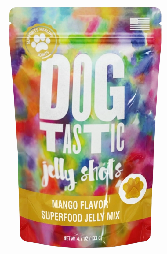 True Dogs LLC Dogtastic Jelly Shots Gelatin Mix for Dogs - Mango Flavor