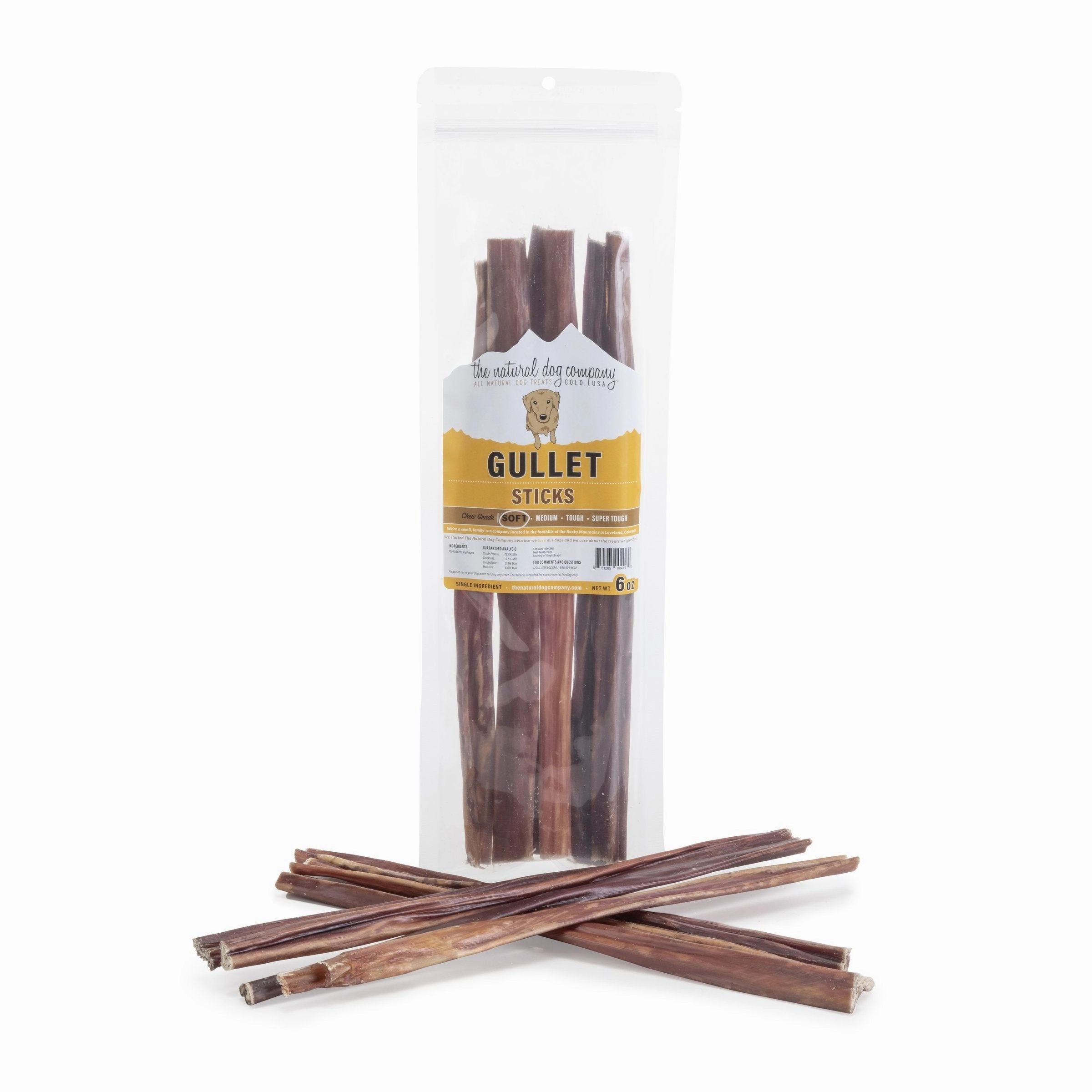 Tuesday's Natural Dog Company Beef Gullet Sticks 12" - 6oz Bag