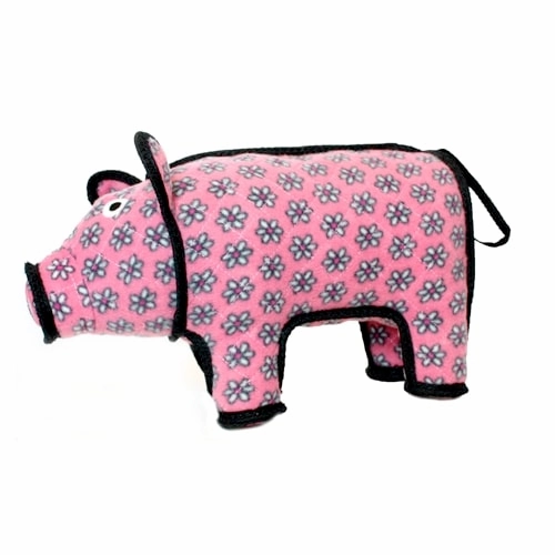 Tuffy Barnyard Dog Tug and Fetch Toys, Polly Pig (mini and regular size)