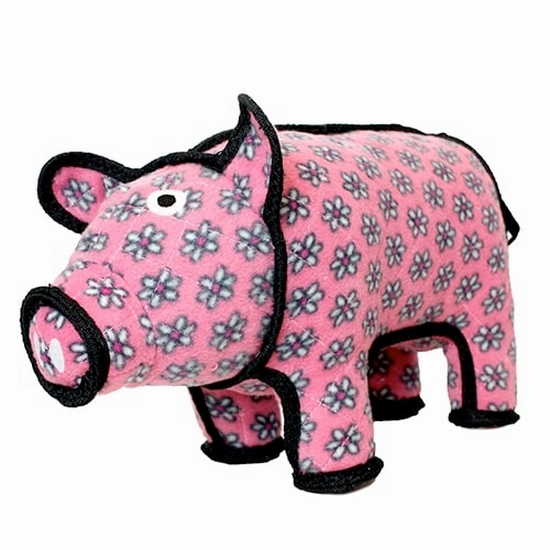 Tuffy Barnyard Dog Tug and Fetch Toys, Polly Pig (mini and regular size)