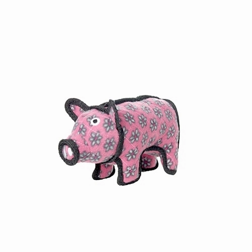 Tuffy Barnyard Dog Tug and Fetch Toys, Polly Pig (mini and regular size)