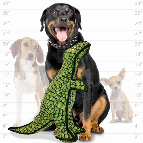Tuffy Dinosaur Dog Tug and Fetch Toys, T-Rex