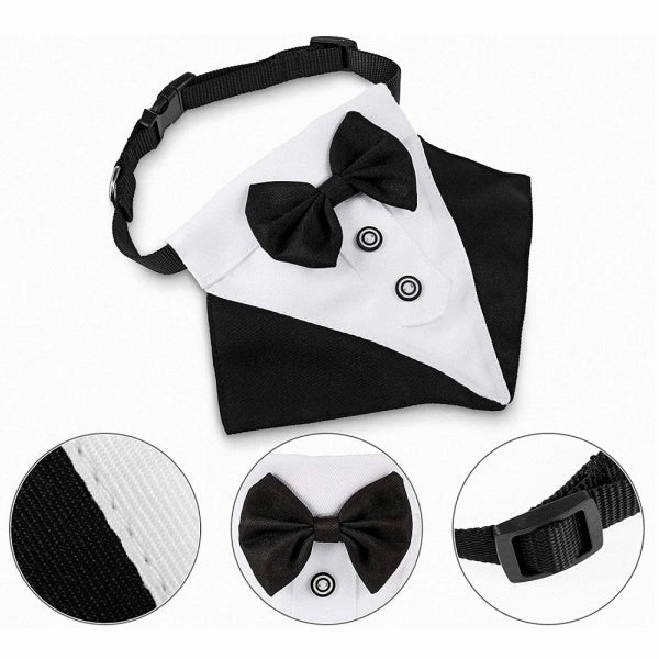 Tuxedo Dog Bandana - Black