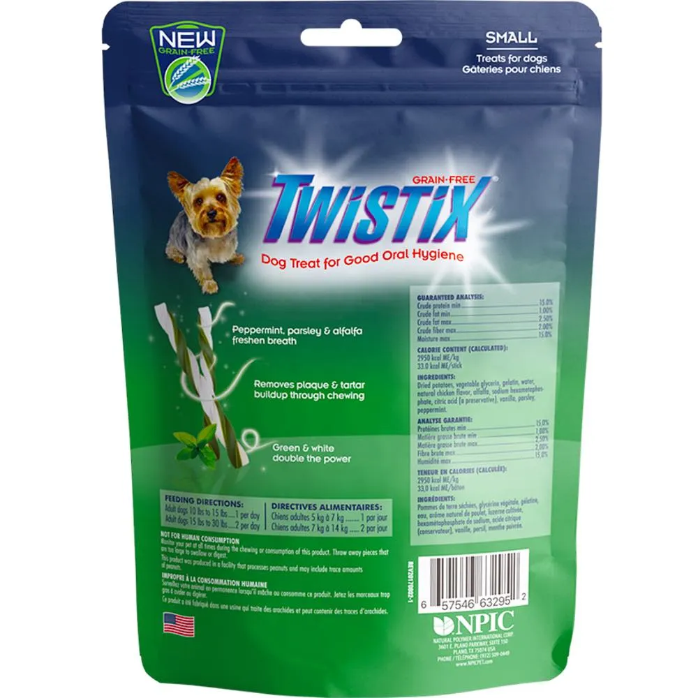 Twistix Vanilla Mint Grain Free Large Dental Dog Treats 156g