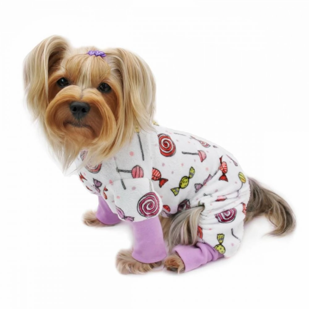 Ultra Soft Minky Sweet Candies Dog Pajamas XSmall