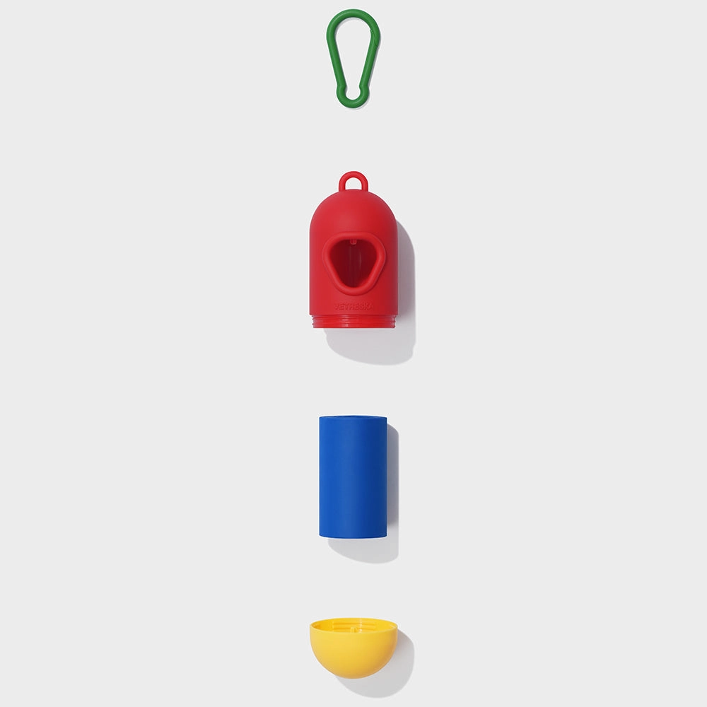 VETRESKA Chroma Dog Poop Bag Dispenser Set (Red)