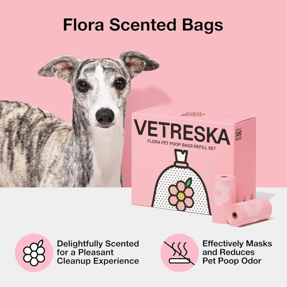 VETRESKA Flora Scented Dog Poop Bags 300pc