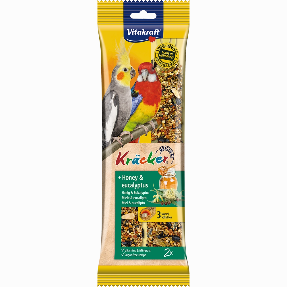Vitakraft Kracker Honey & Eucalyptus for Cockatiels 180g