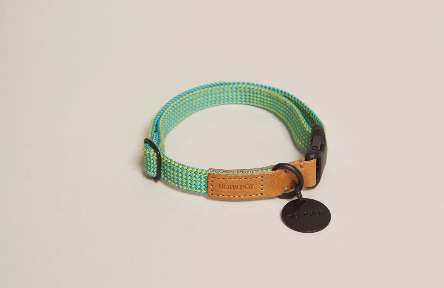 We are Tight: Ribbon Dog Collar, Palm Tree