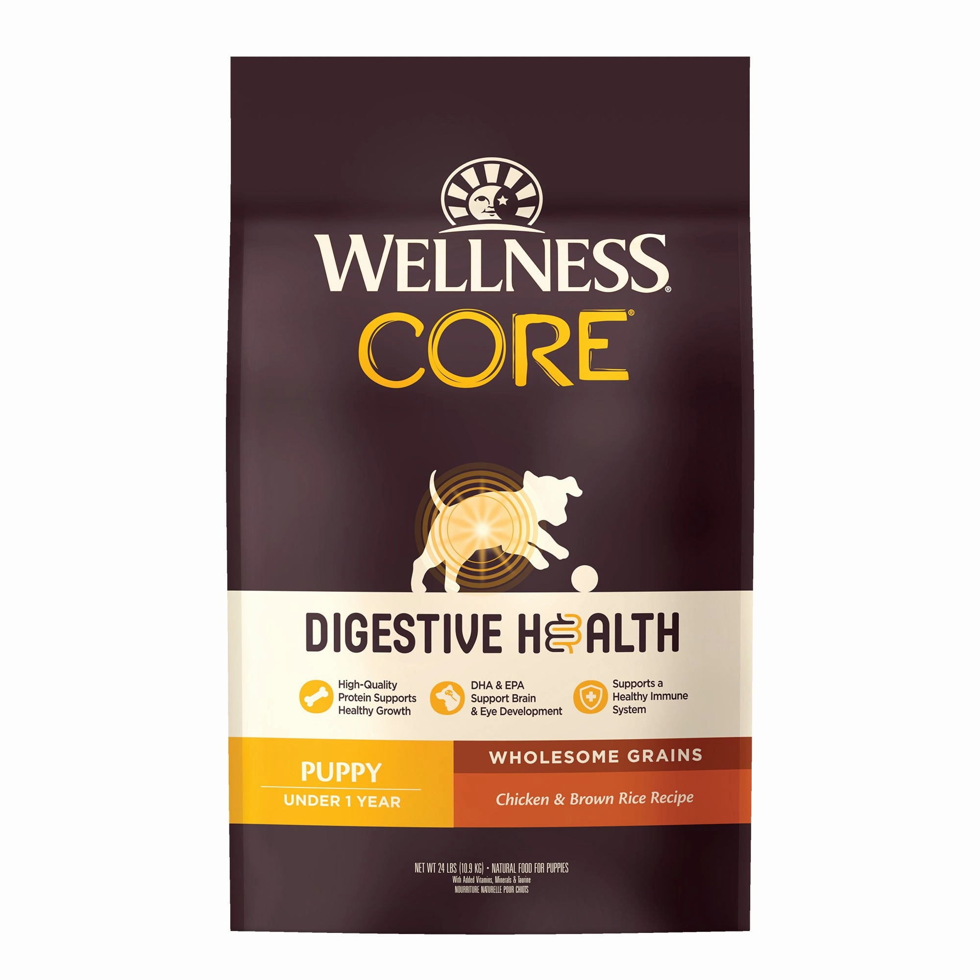 Wellness Dog Core Digestive Health Puppy Chicken & Brown Rice Recipe 24lb