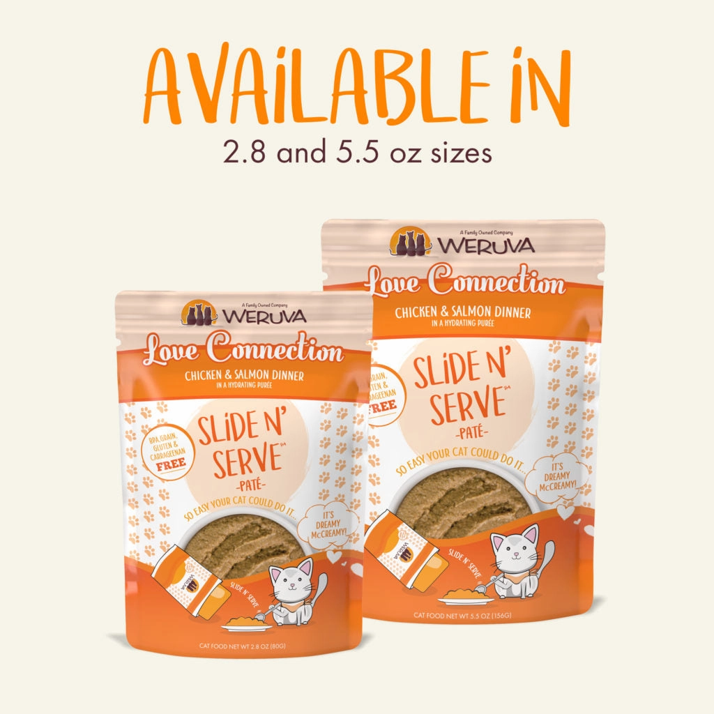 Weruva Wet Cat Food Pats Slide & Serve Love Connection Chicken & Salmon Dinner