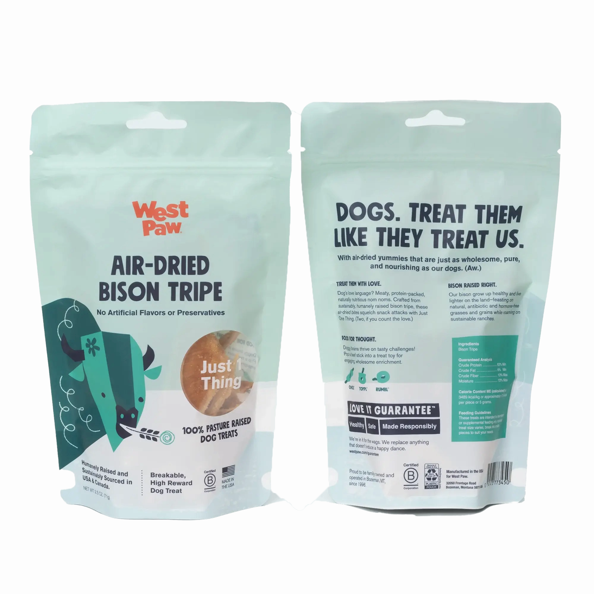 West Paw Air Bison Tripe Treats 2.5oz