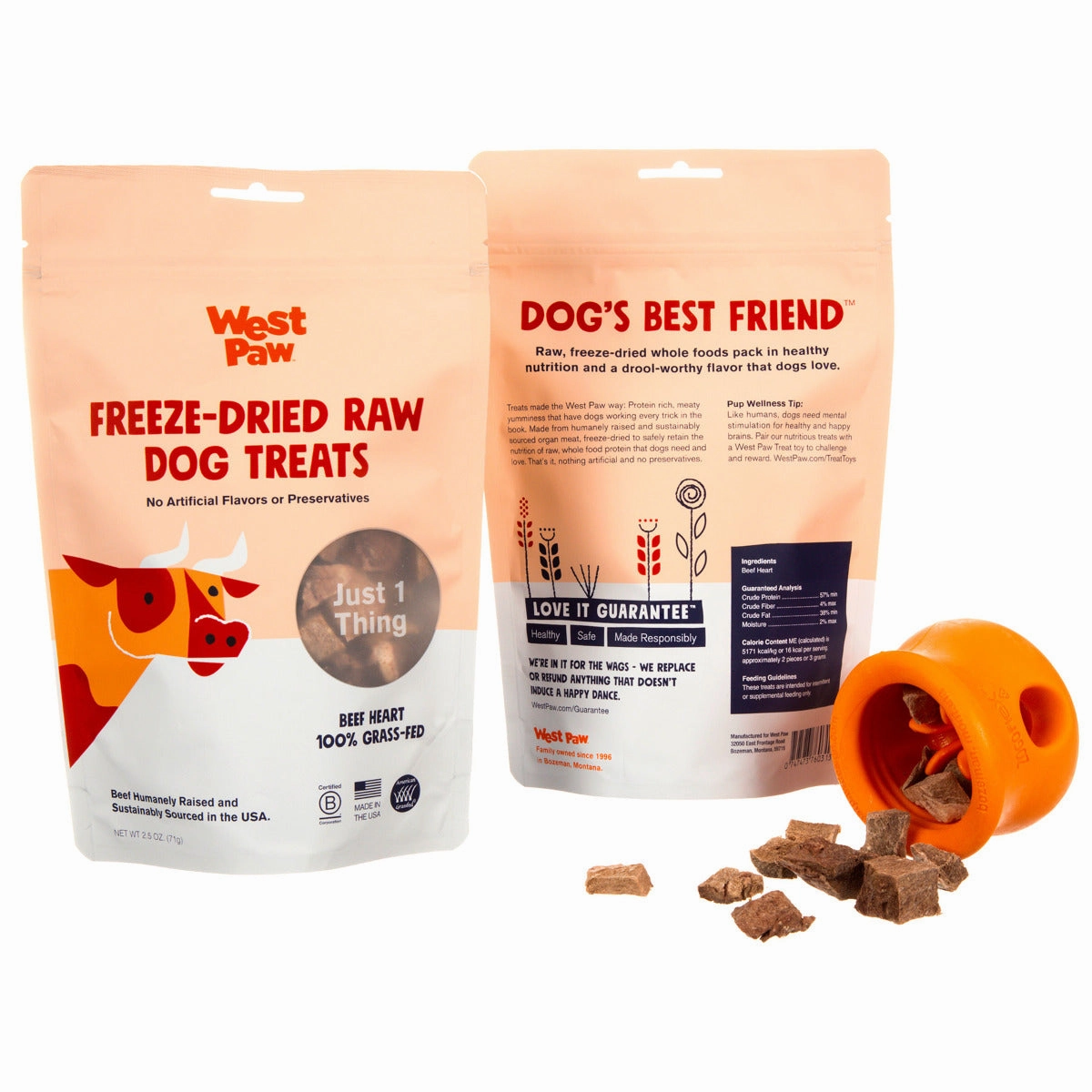 West Paw Beef Heart Single Ingredient Dog Treat