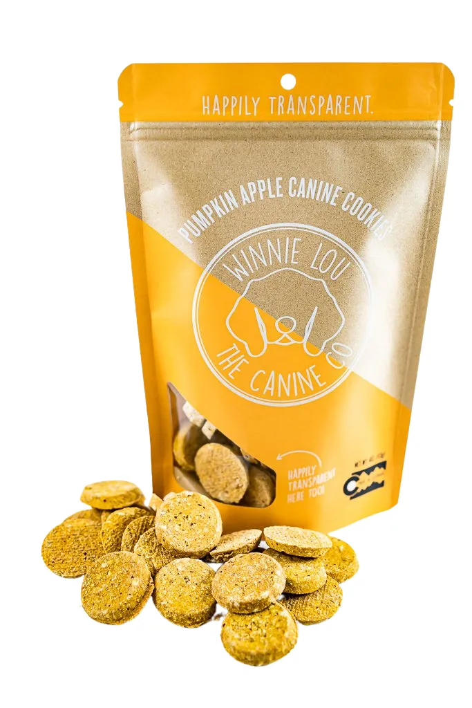 Winnie Lou Pumpkin Apple Canine Cookies 4oz Bag