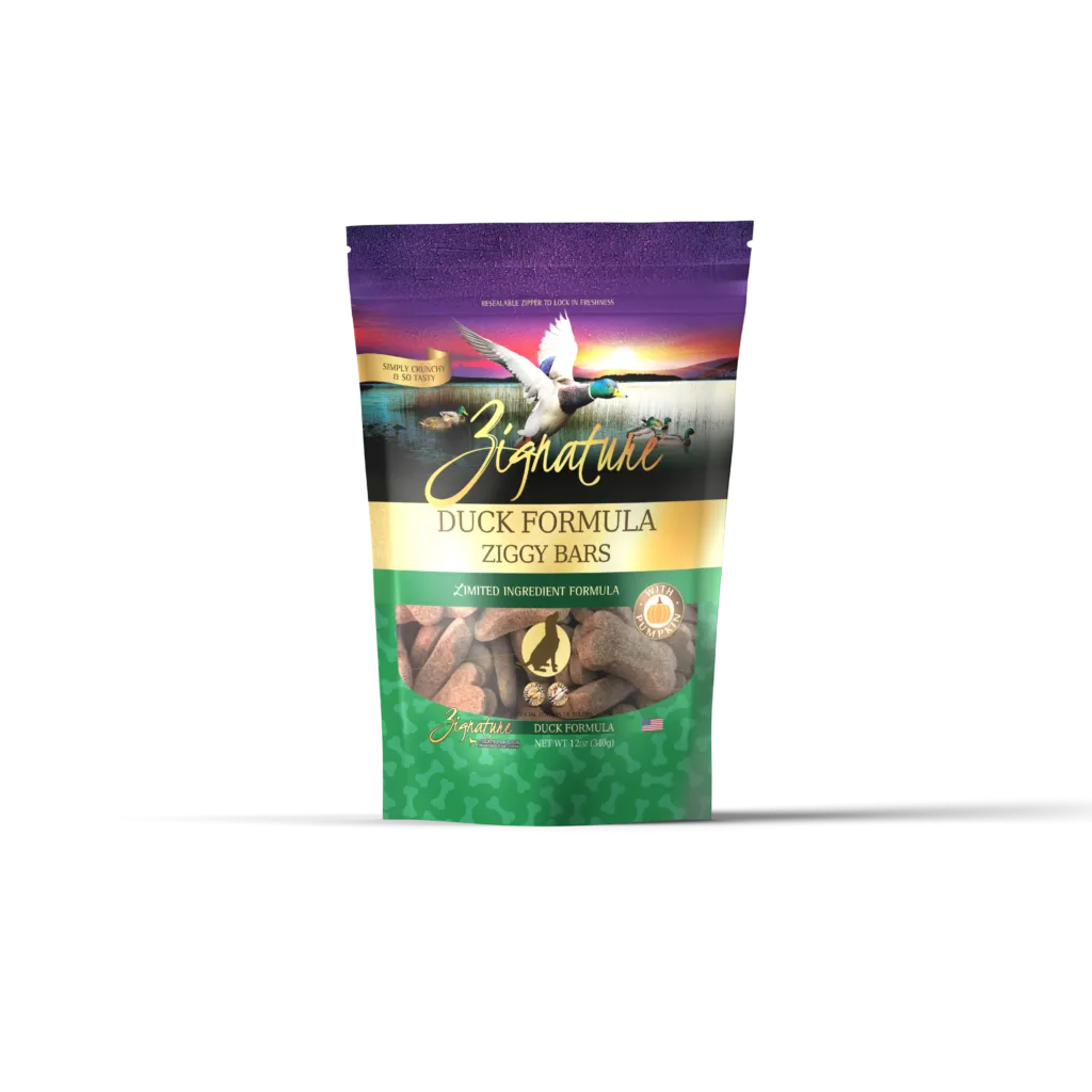 Zignature Dog Treats Grain-Free Duck Formula 12oz Bag