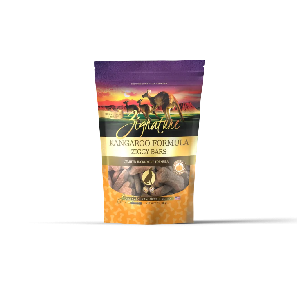 Zignature Dog Treats Grain-Free Kangaroo Formula 12oz Bag