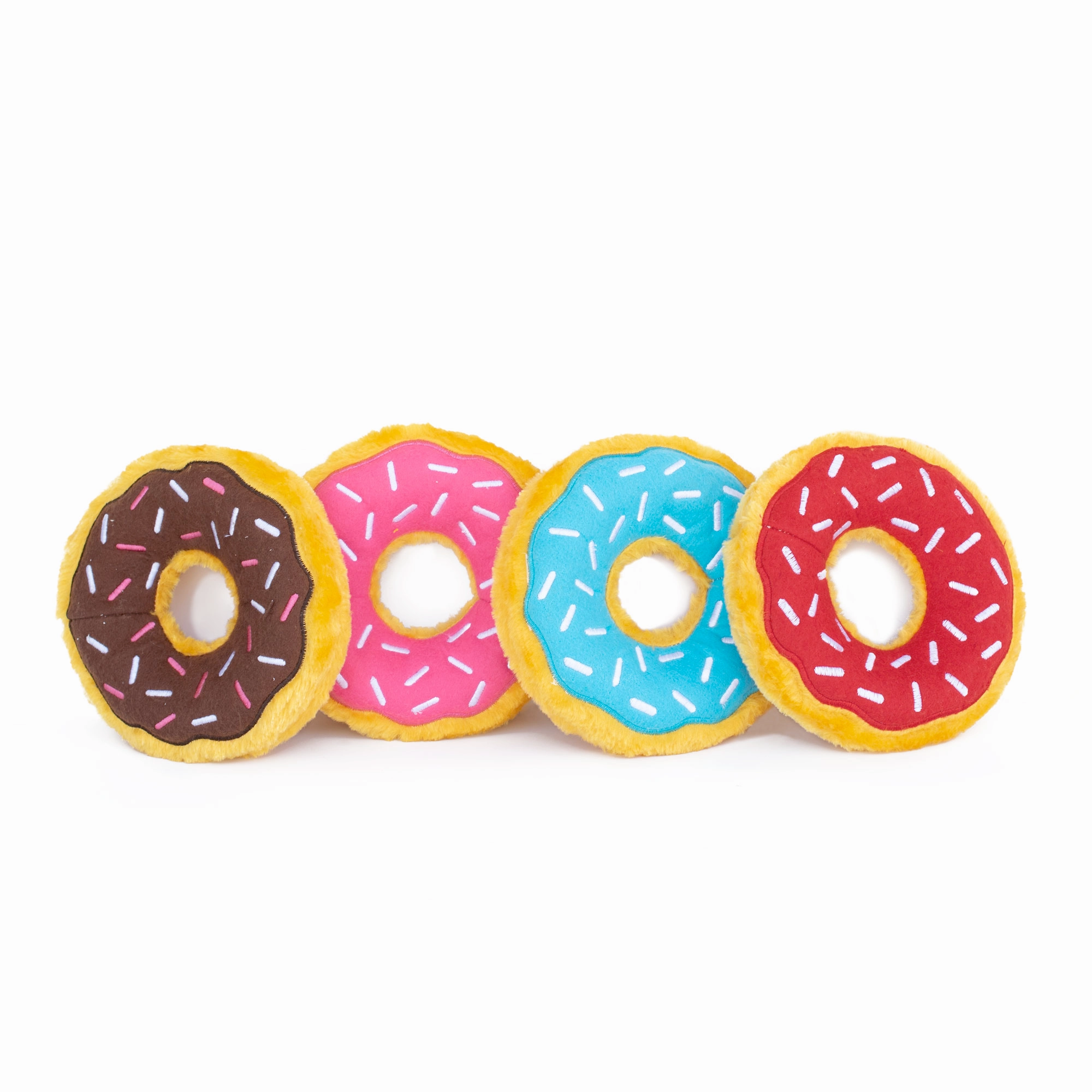 Zippy Squeaky Dog Toy, Donutz 4-piece Gift Box