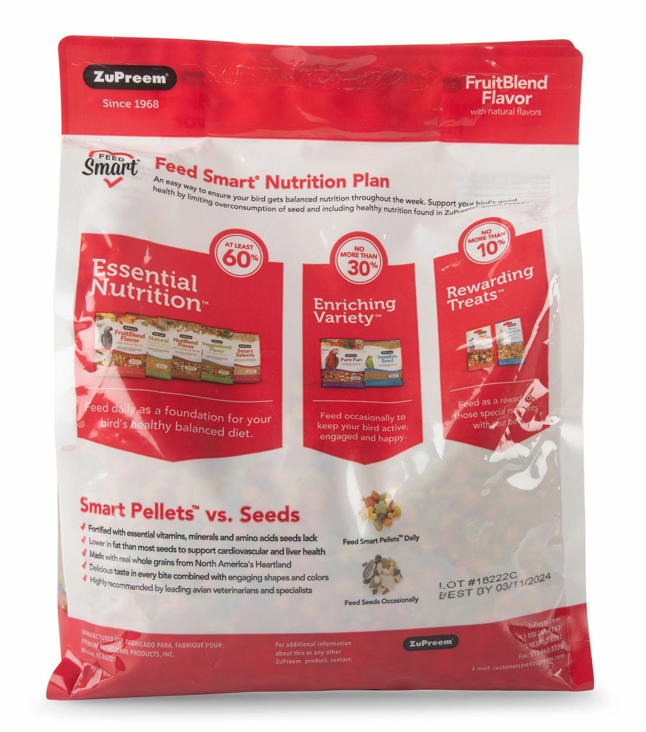 Zupreem FruitBlend Flavor Bird Food