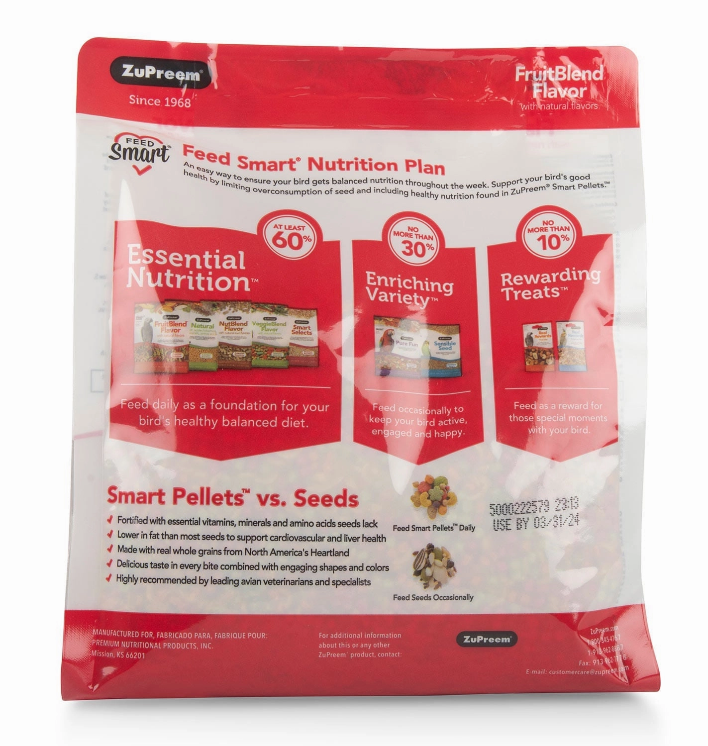 Zupreem FruitBlend Flavor Bird Food