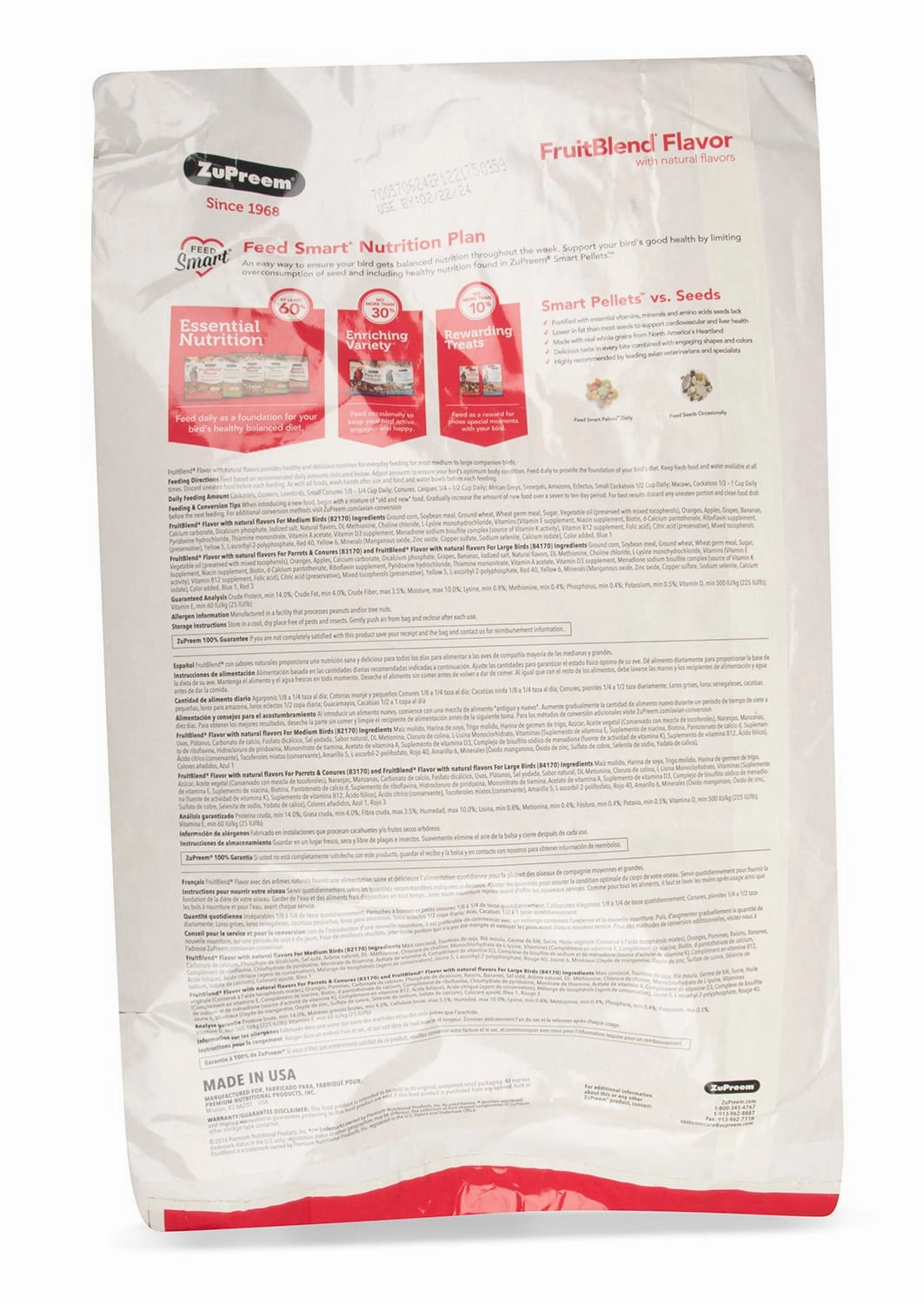 Zupreem FruitBlend Flavor Bird Food