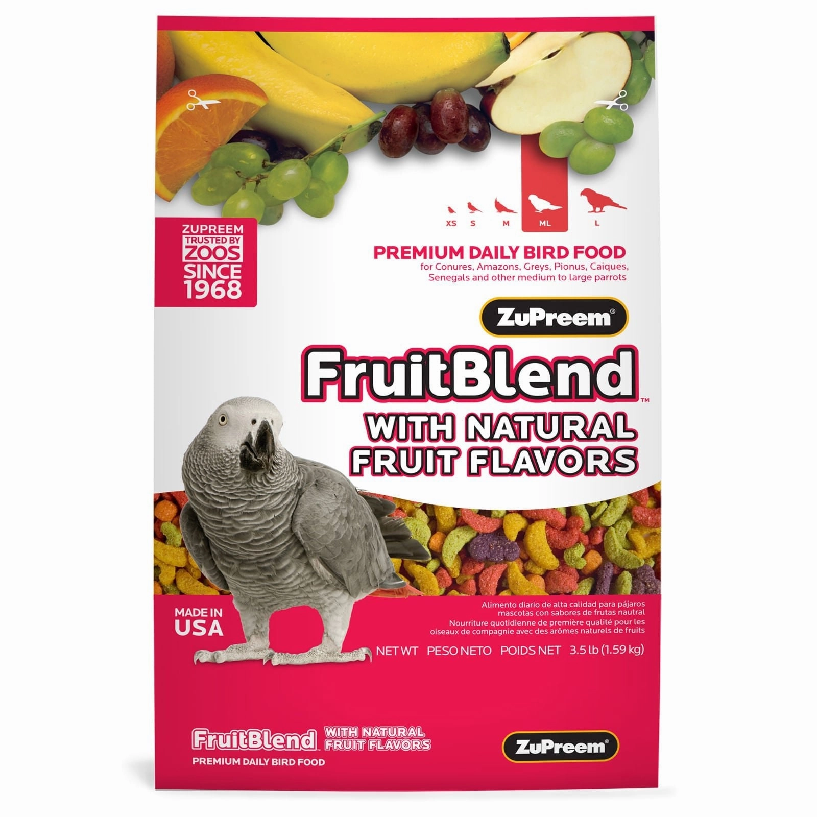 Zupreem FruitBlend Flavor Bird Food