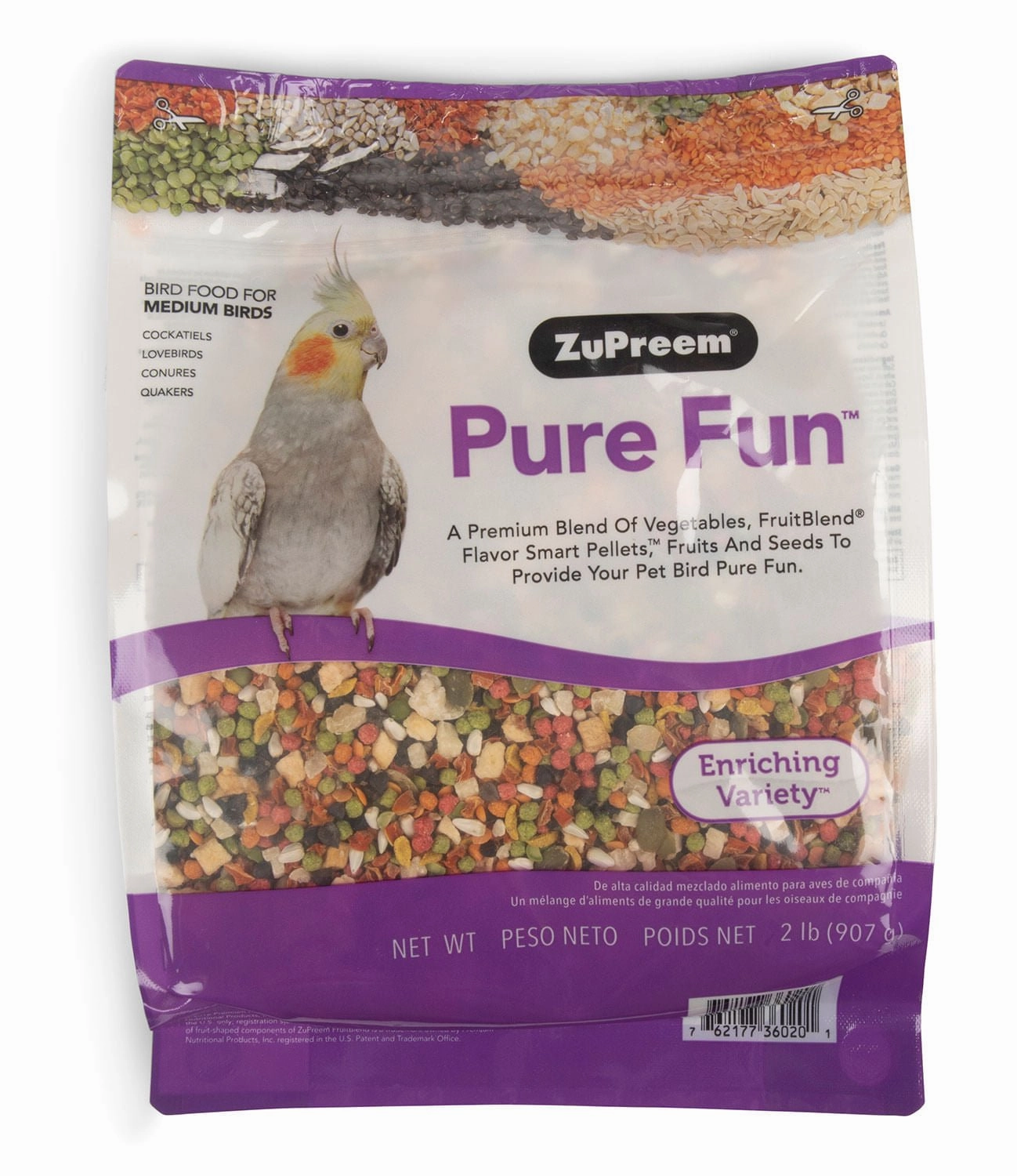 ZuPreem Pure Fun Bird Food for Medium Birds
